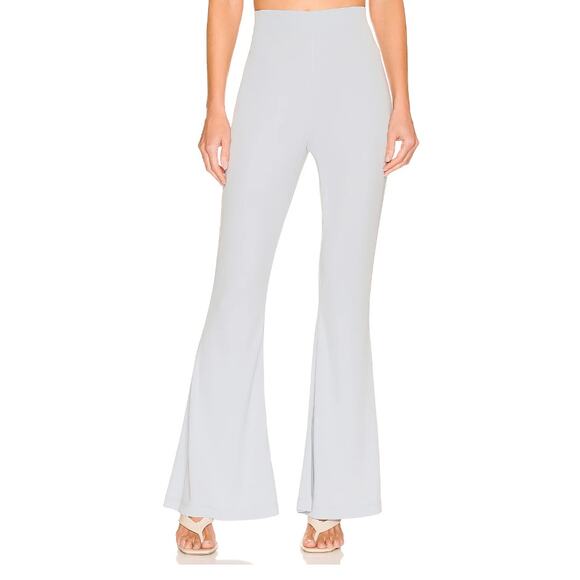 L'Academie Chance Light Blue Pull-On Flare Pants Stretchy Jersey Size Small - Picture 2 of 7